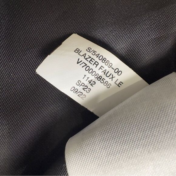 S O L D : Gap Vegan Leather Blazer Black Size Large Womens - Picture 13 of 13